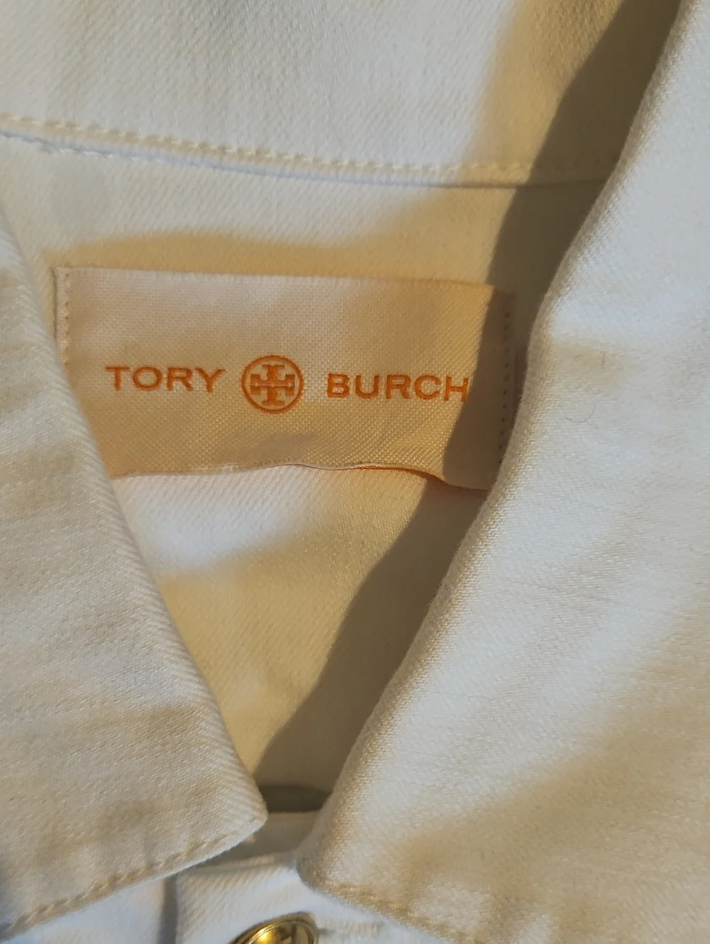 Tory Burch White Jean Jacket